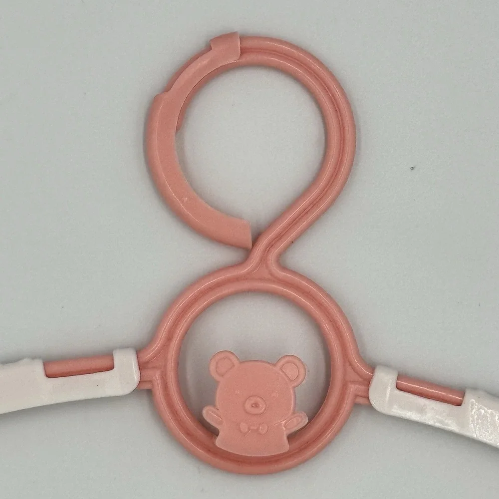 Pastel Pink White Kids Hangers Set 13 Bear Motif Toddler Girls Closet Coquette